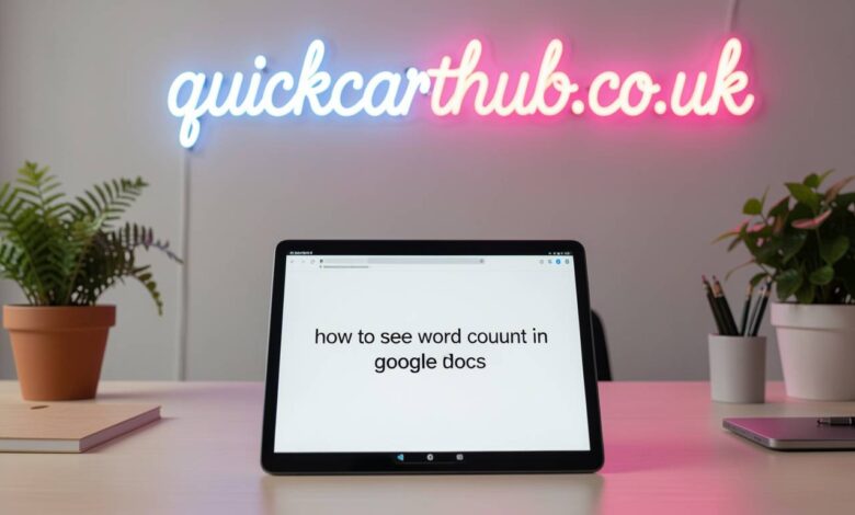 how to see word count in google docs