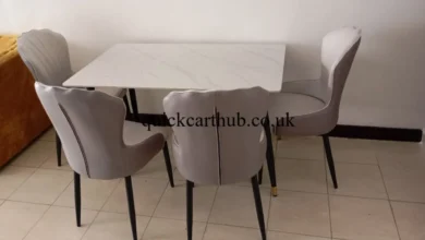 Marble Dining Table Set for 4